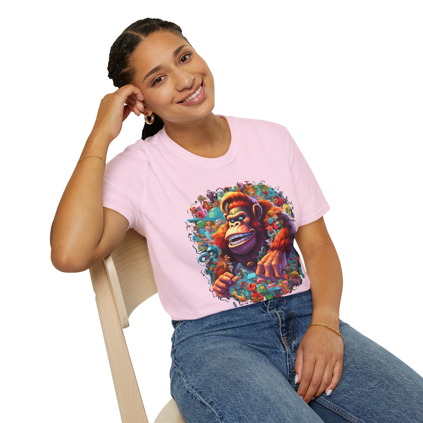 Animals Tees, Funny Animals Shirt, T Shirts with Funny Animals, T-Shirt with Gorilla, Monkey Tees