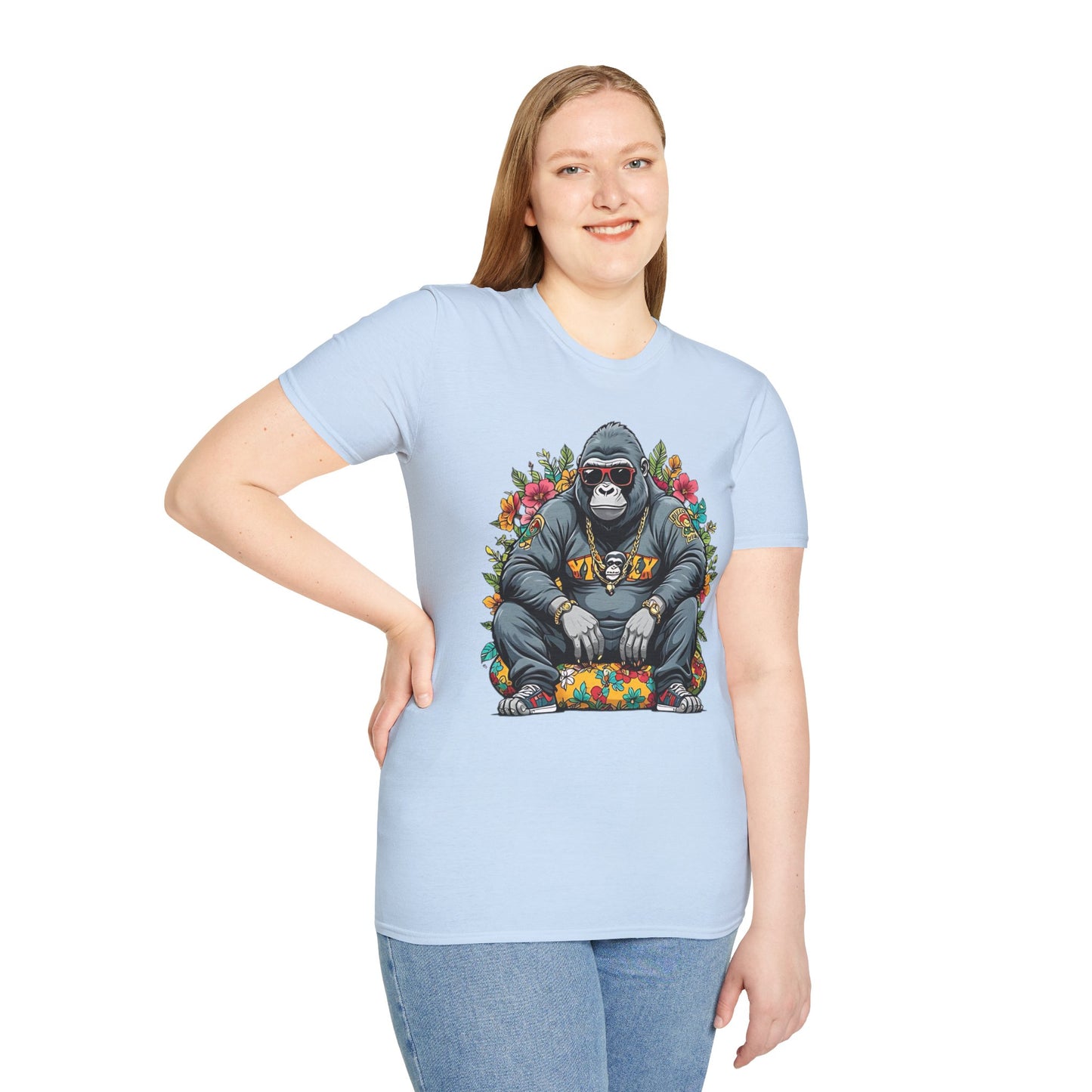 Animals Tees, Funny Animals Shirt, T Shirts with Funny Animals, T-Shirt with Gorilla, Monkey Tees