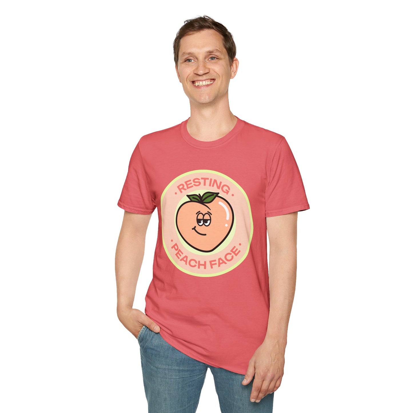 Food Tees, Funny Food T Shirts, Funny T Shirts, Shirt with Fruits, Shirt with Peach