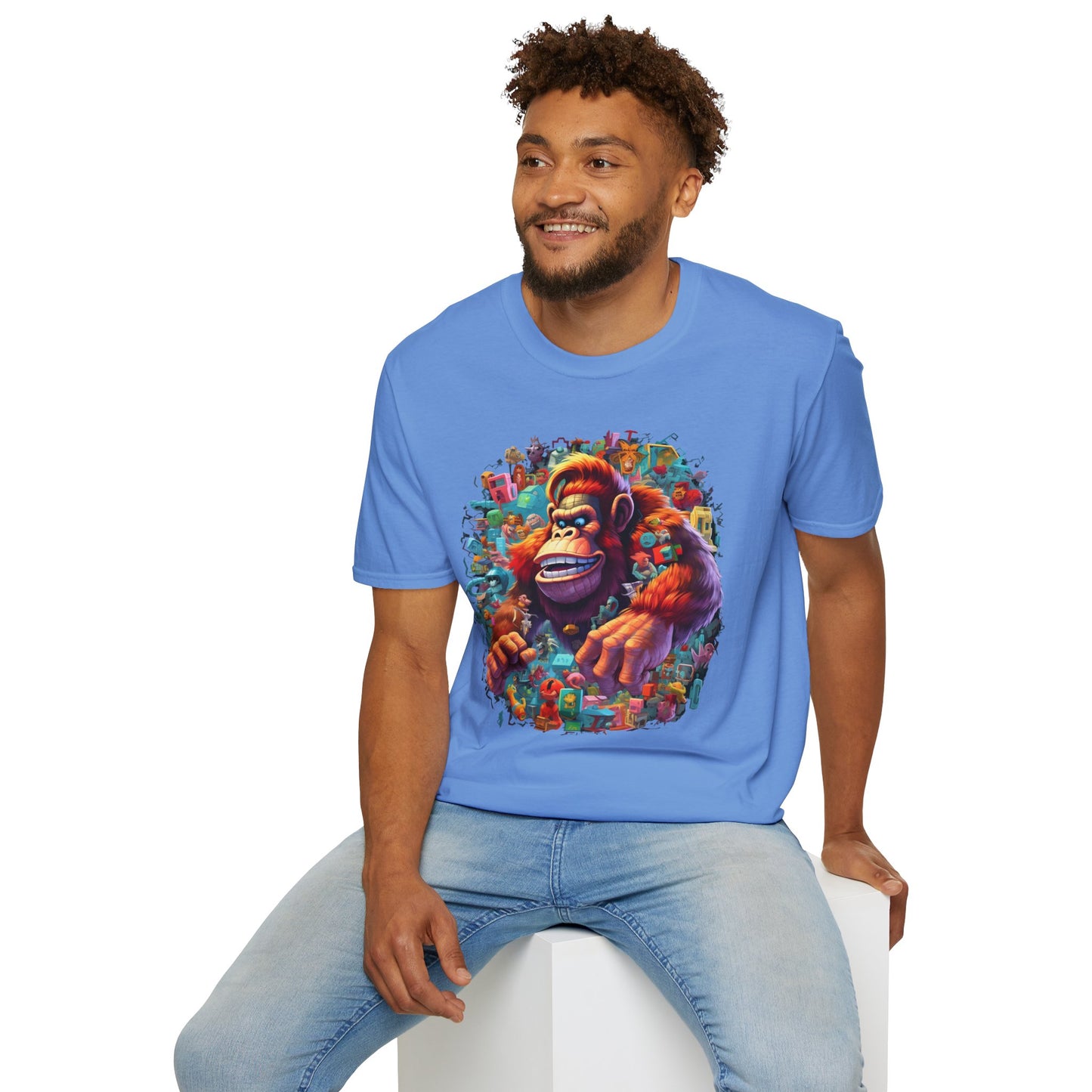 Animals Tees, Funny Animals Shirt, T Shirts with Funny Animals, T-Shirt with Gorilla, Monkey Tees