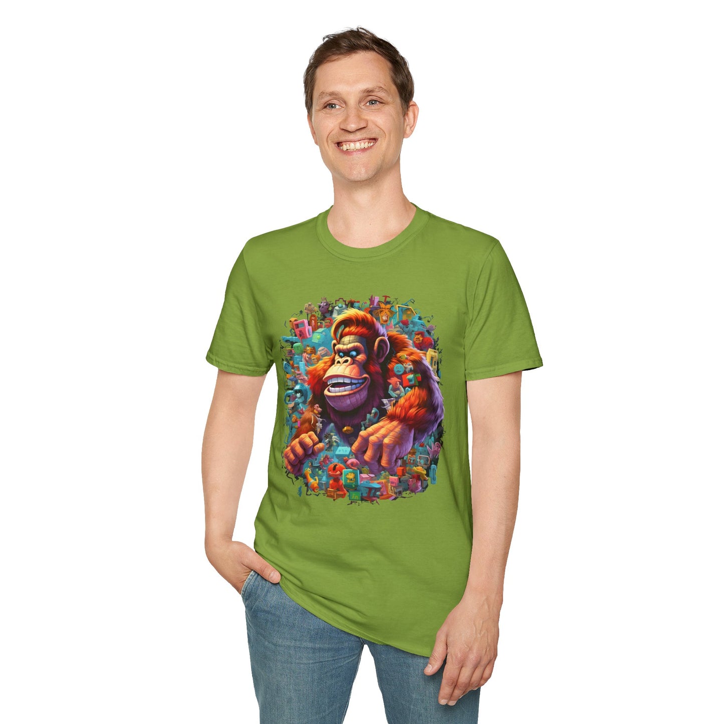 Animals Tees, Funny Animals Shirt, T Shirts with Funny Animals, T-Shirt with Gorilla, Monkey Tees