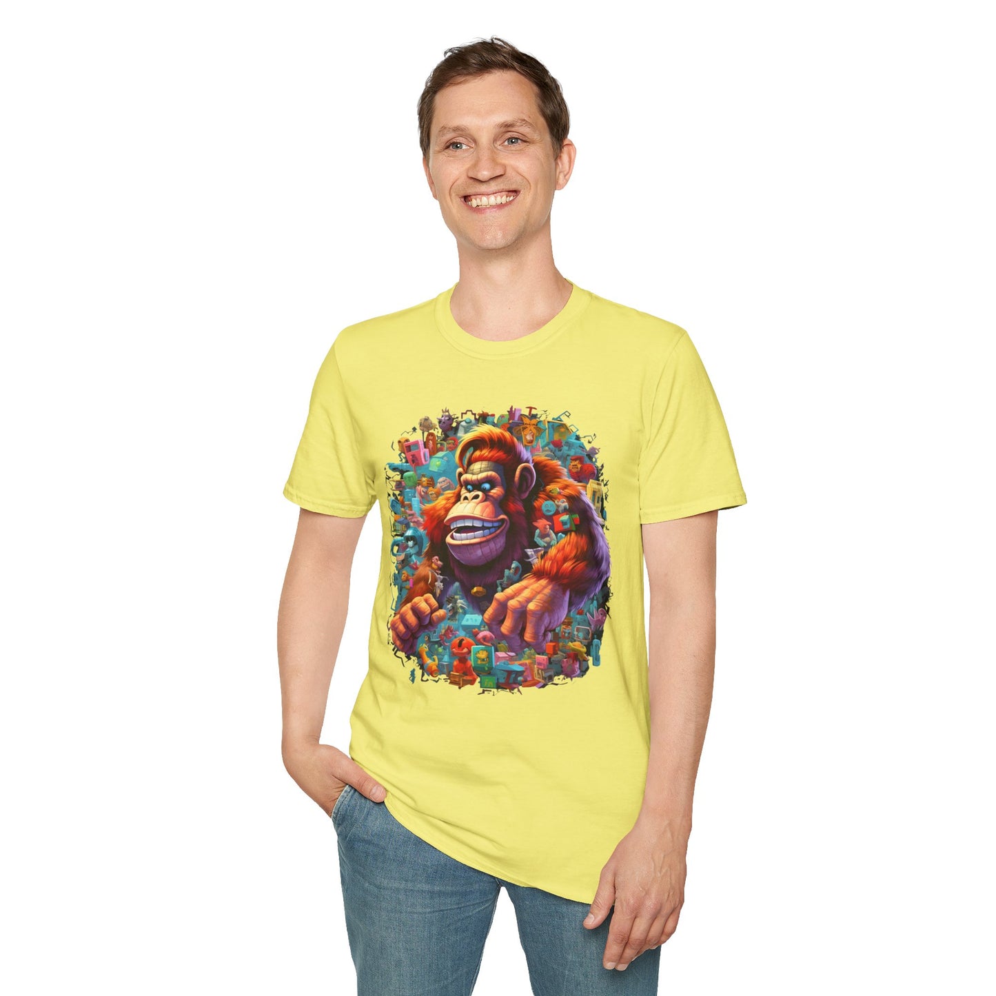Animals Tees, Funny Animals Shirt, T Shirts with Funny Animals, T-Shirt with Gorilla, Monkey Tees