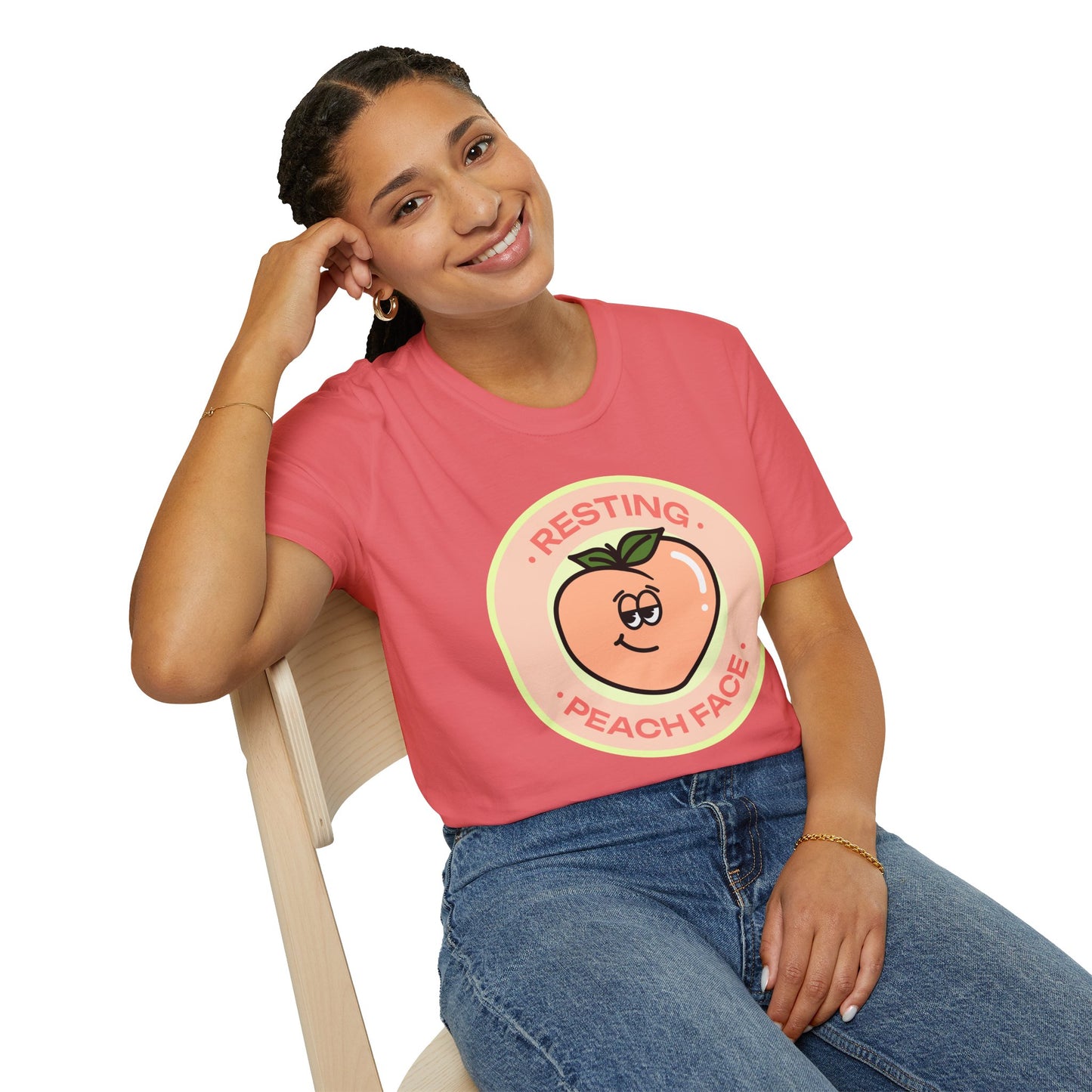 Food Tees, Funny Food T Shirts, Funny T Shirts, Shirt with Fruits, Shirt with Peach