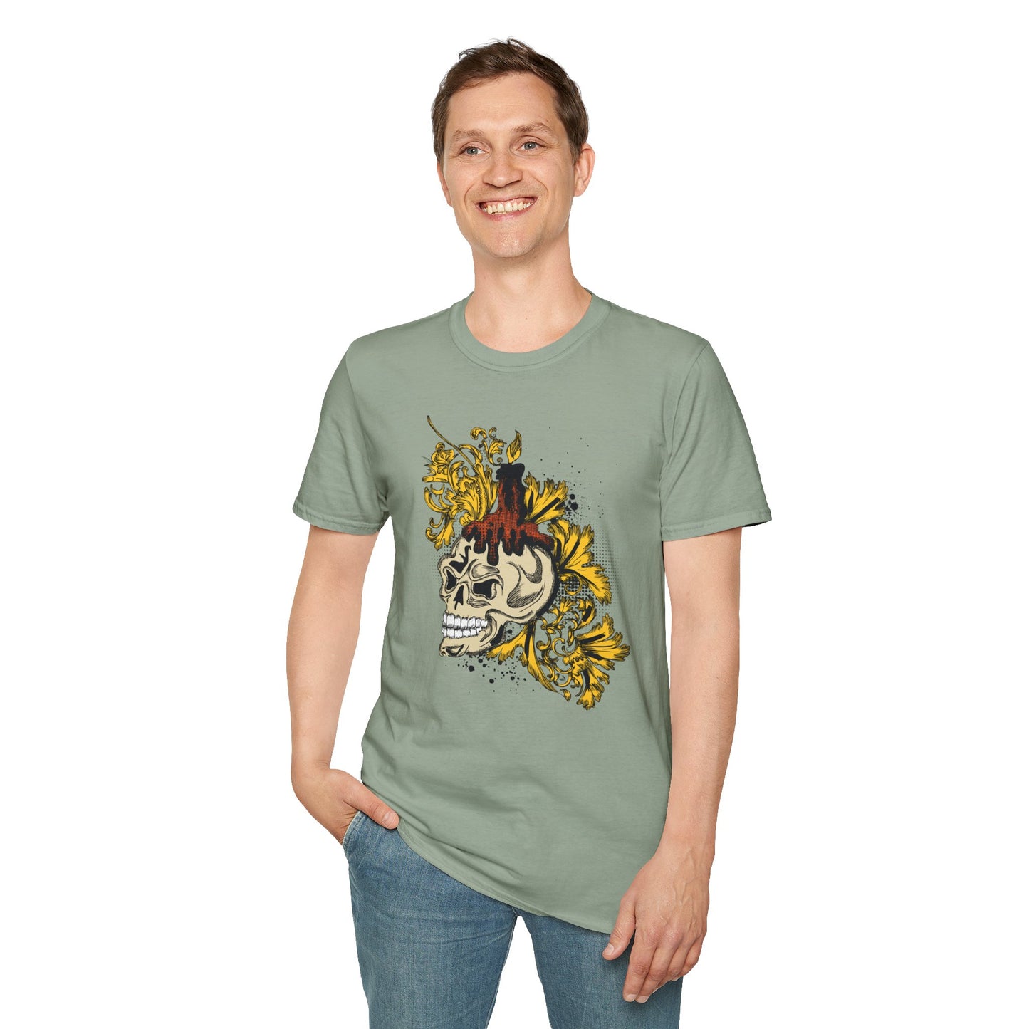 Skull T Shirt, Skull Design Shirt, Skull Art Tee Shirt, T-shirt with Skull 1