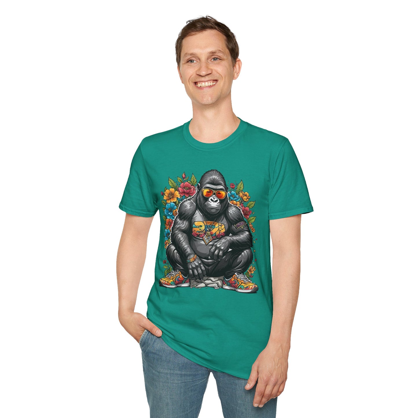 Animals Tees, Funny Animals Shirt, T Shirts with Funny Animals, T-Shirt with Gorilla, Monkey Tees
