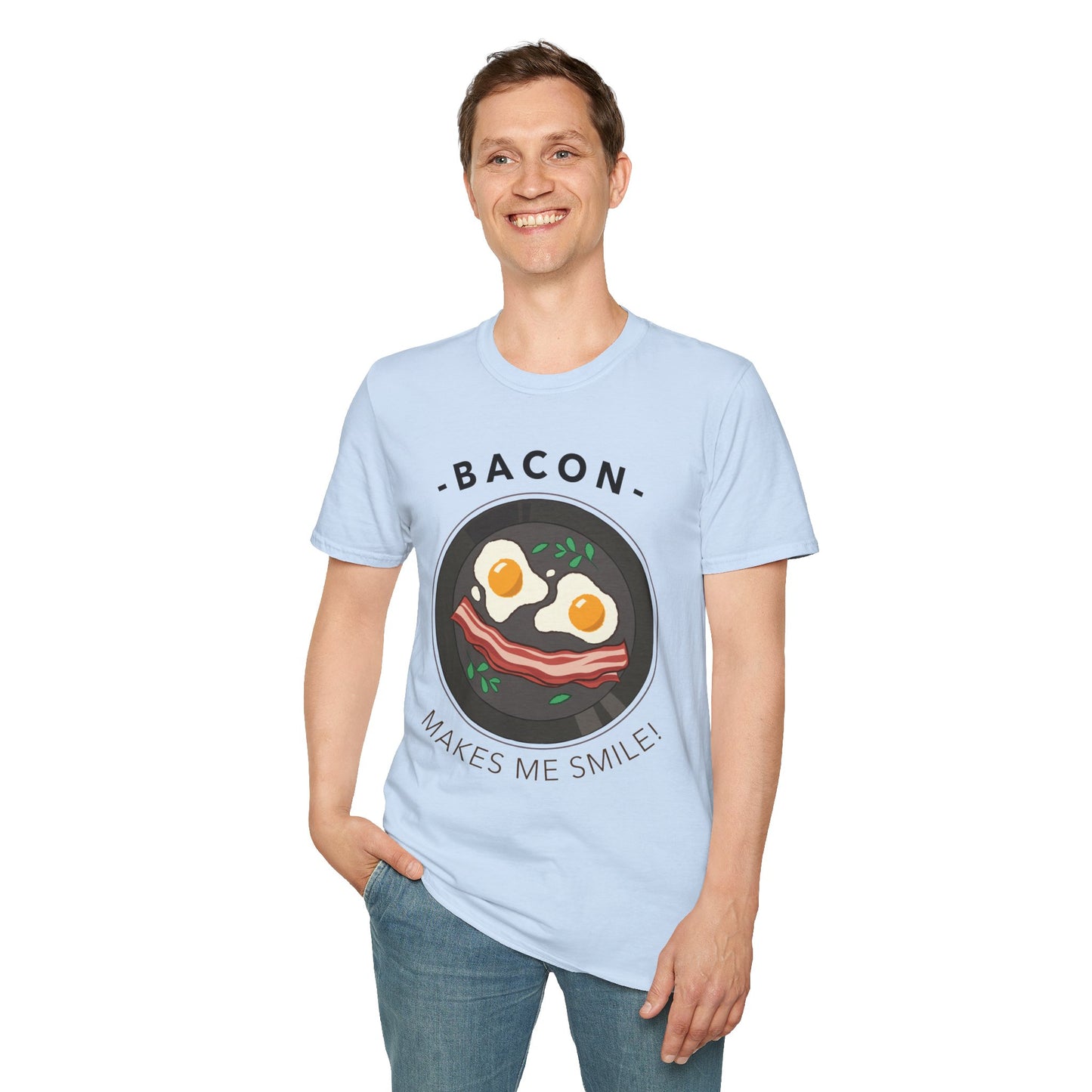 Food Tees, Funny Food T Shirts, Funny T Shirts, Bacon and Egg T Shirt, Egg and Bacon Shirt