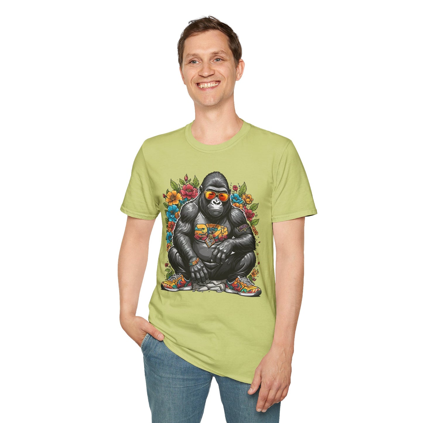 Animals Tees, Funny Animals Shirt, T Shirts with Funny Animals, T-Shirt with Gorilla, Monkey Tees