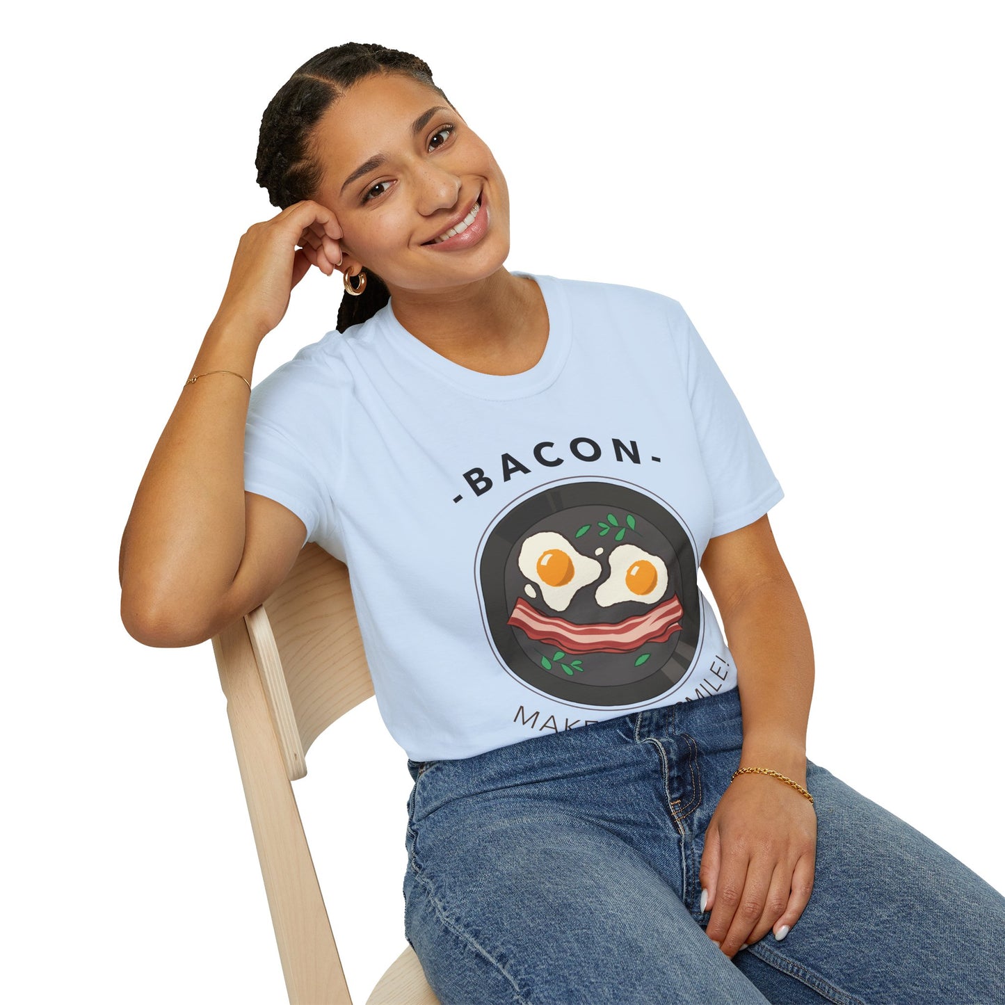 Food Tees, Funny Food T Shirts, Funny T Shirts, Bacon and Egg T Shirt, Egg and Bacon Shirt
