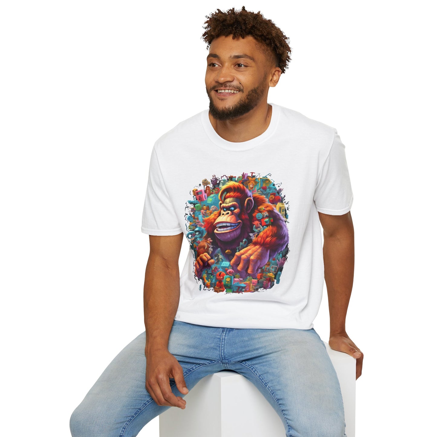 Animals Tees, Funny Animals Shirt, T Shirts with Funny Animals, T-Shirt with Gorilla, Monkey Tees