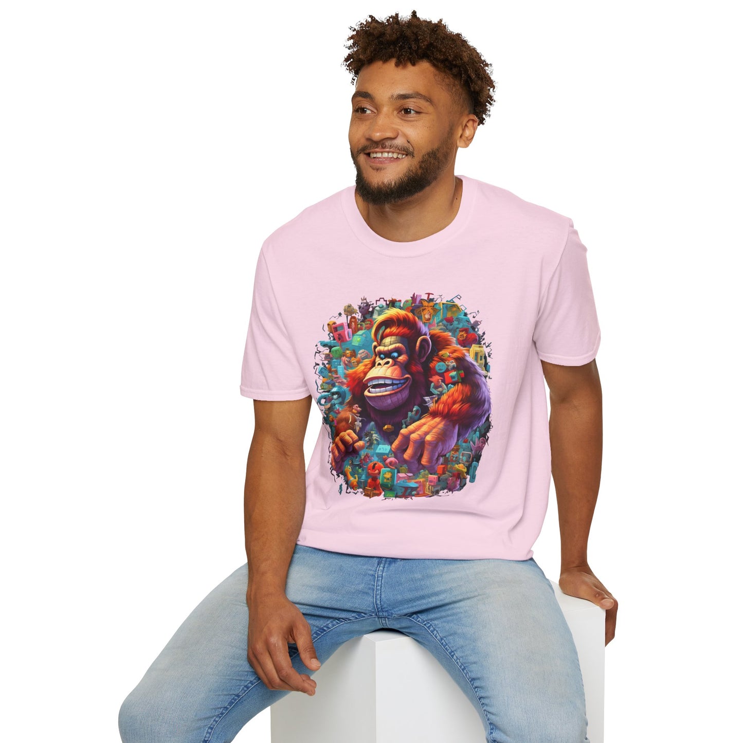 Animals Tees, Funny Animals Shirt, T Shirts with Funny Animals, T-Shirt with Gorilla, Monkey Tees