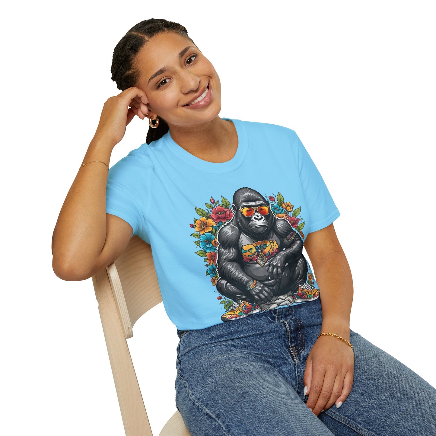 Animals Tees, Funny Animals Shirt, T Shirts with Funny Animals, T-Shirt with Gorilla, Monkey Tees