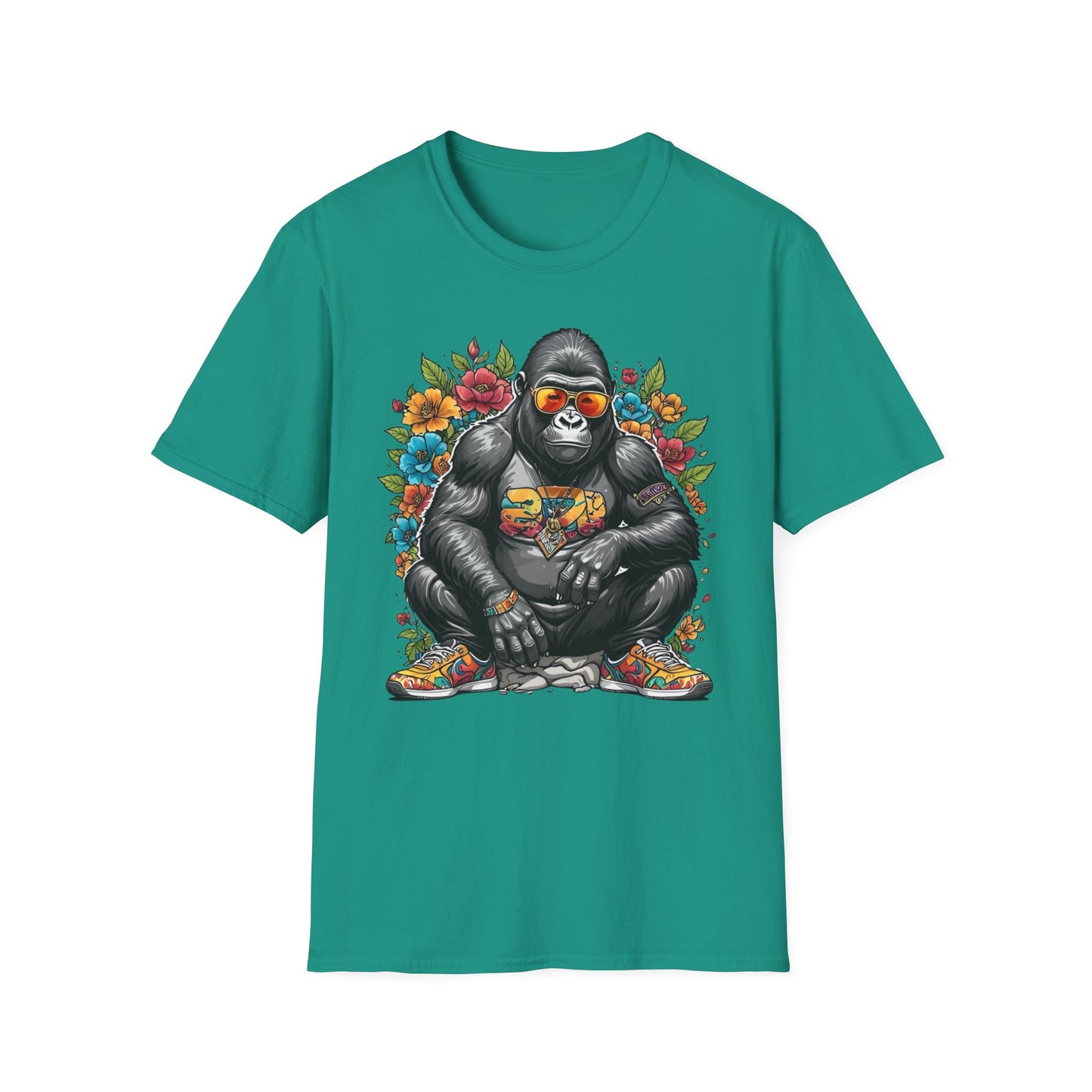 Animals Tees, Funny Animals Shirt, T Shirts with Funny Animals, T-Shirt with Gorilla, Monkey Tees