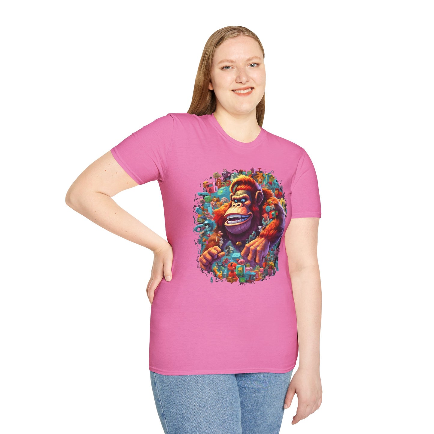 Animals Tees, Funny Animals Shirt, T Shirts with Funny Animals, T-Shirt with Gorilla, Monkey Tees