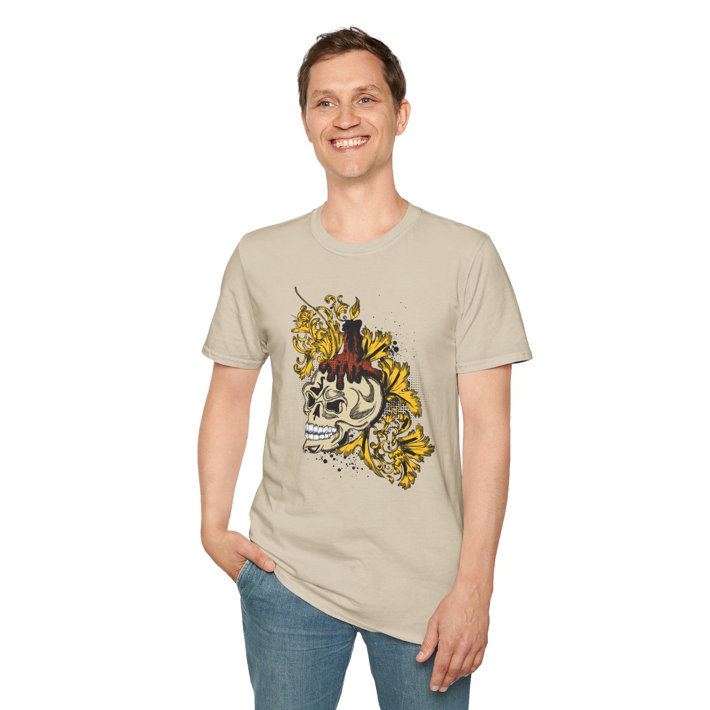 Skull T Shirt, Skull Design Shirt, Skull Art Tee Shirt, T-shirt with Skull 1