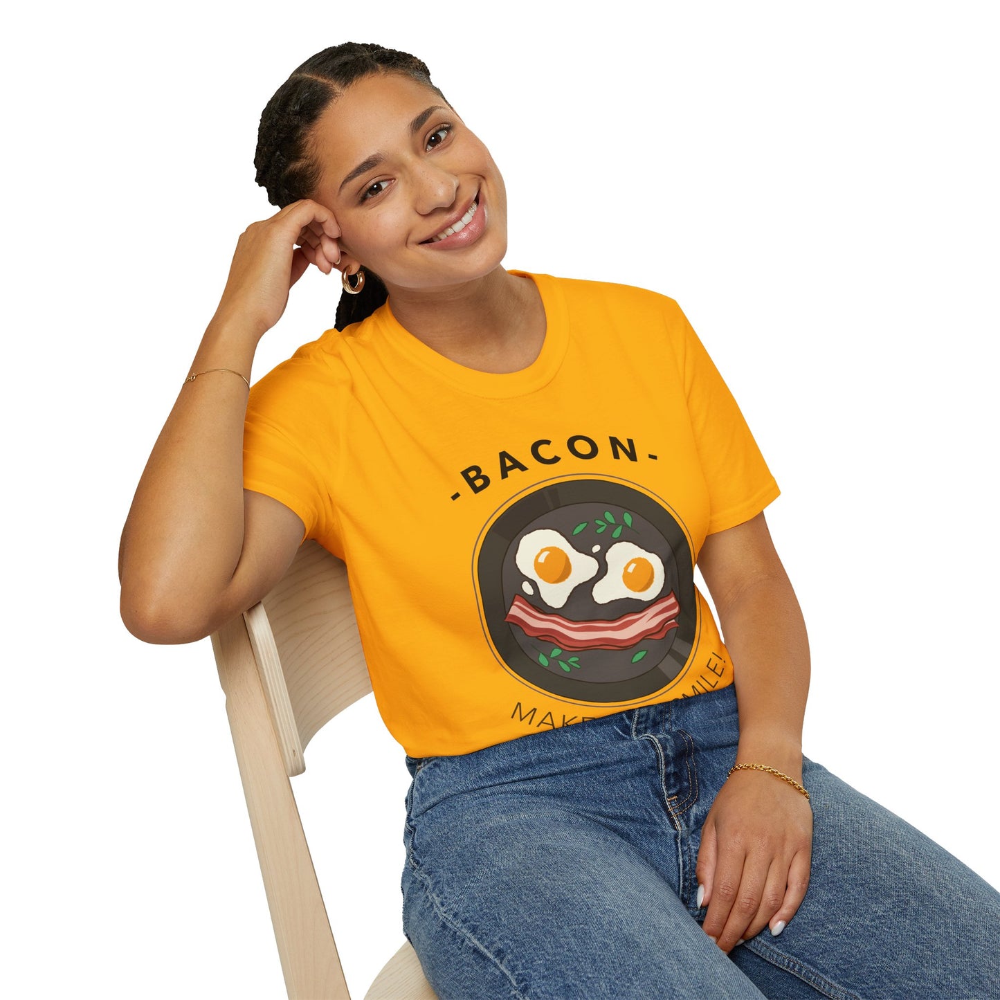 Food Tees, Funny Food T Shirts, Funny T Shirts, Bacon and Egg T Shirt, Egg and Bacon Shirt
