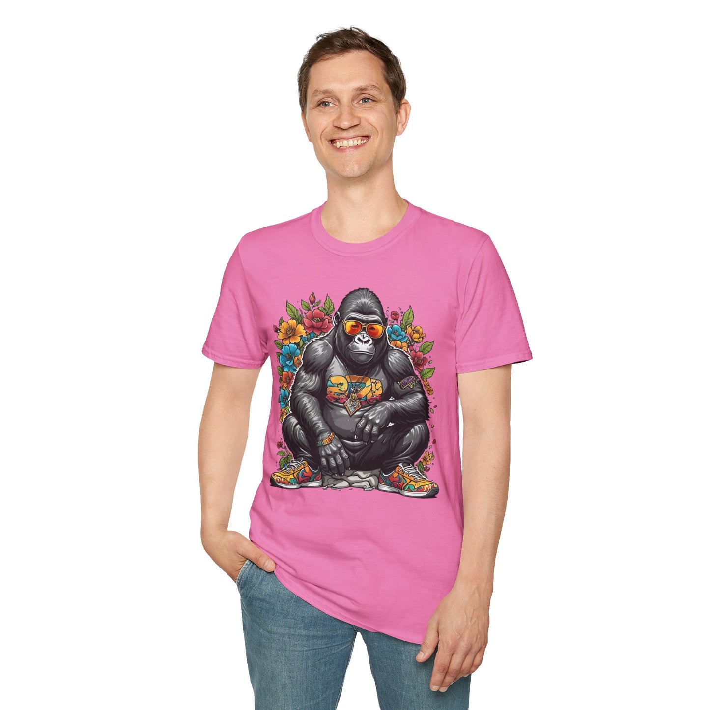 Animals Tees, Funny Animals Shirt, T Shirts with Funny Animals, T-Shirt with Gorilla, Monkey Tees