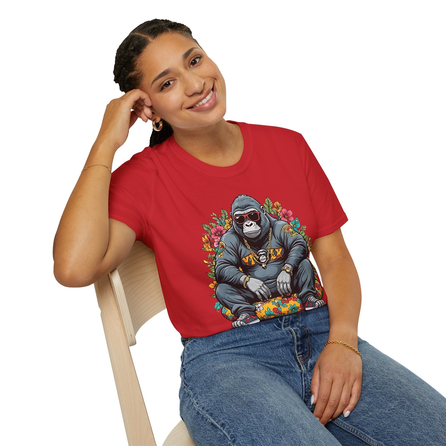 Animals Tees, Funny Animals Shirt, T Shirts with Funny Animals, T-Shirt with Gorilla, Monkey Tees