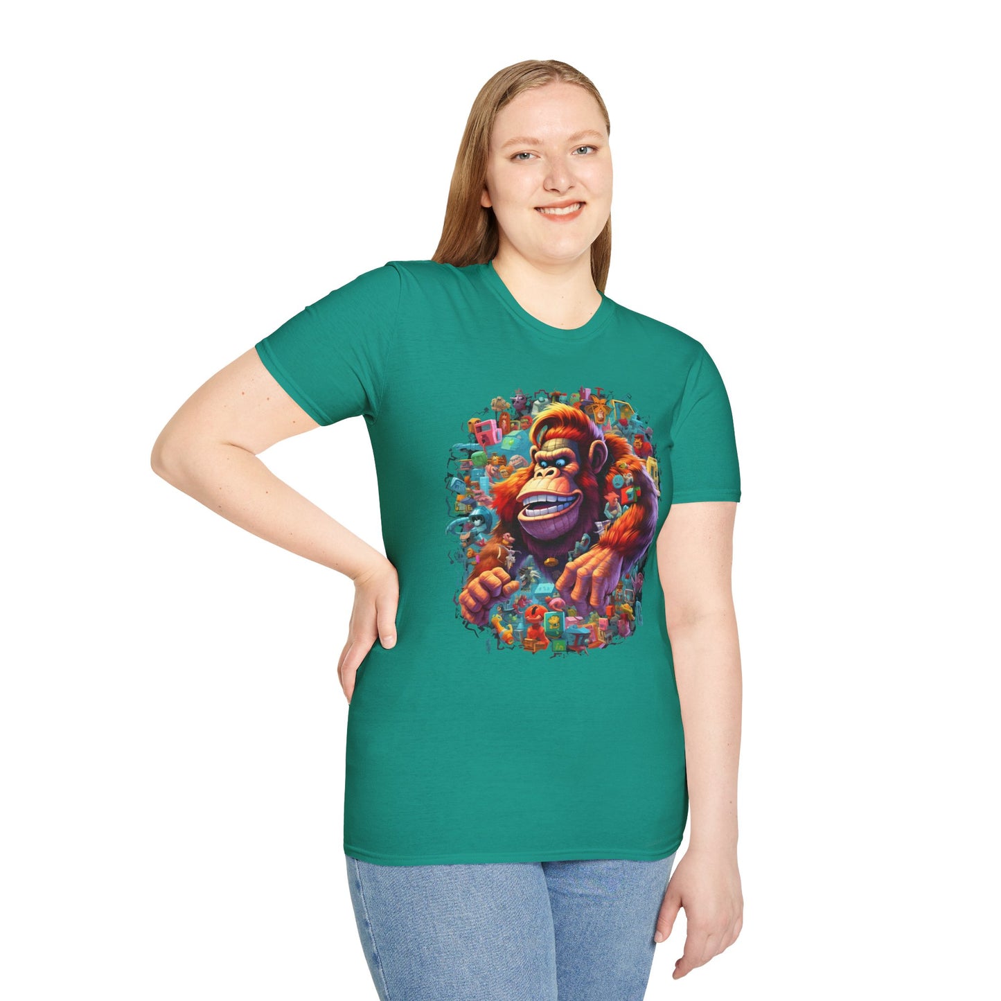 Animals Tees, Funny Animals Shirt, T Shirts with Funny Animals, T-Shirt with Gorilla, Monkey Tees