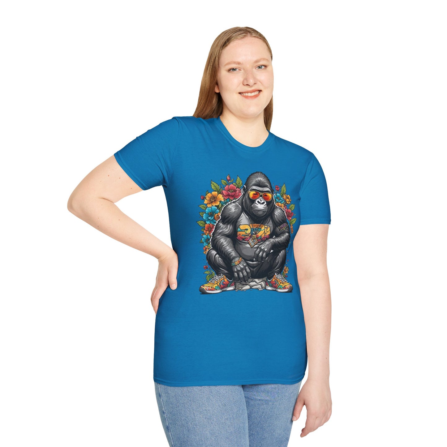 Animals Tees, Funny Animals Shirt, T Shirts with Funny Animals, T-Shirt with Gorilla, Monkey Tees