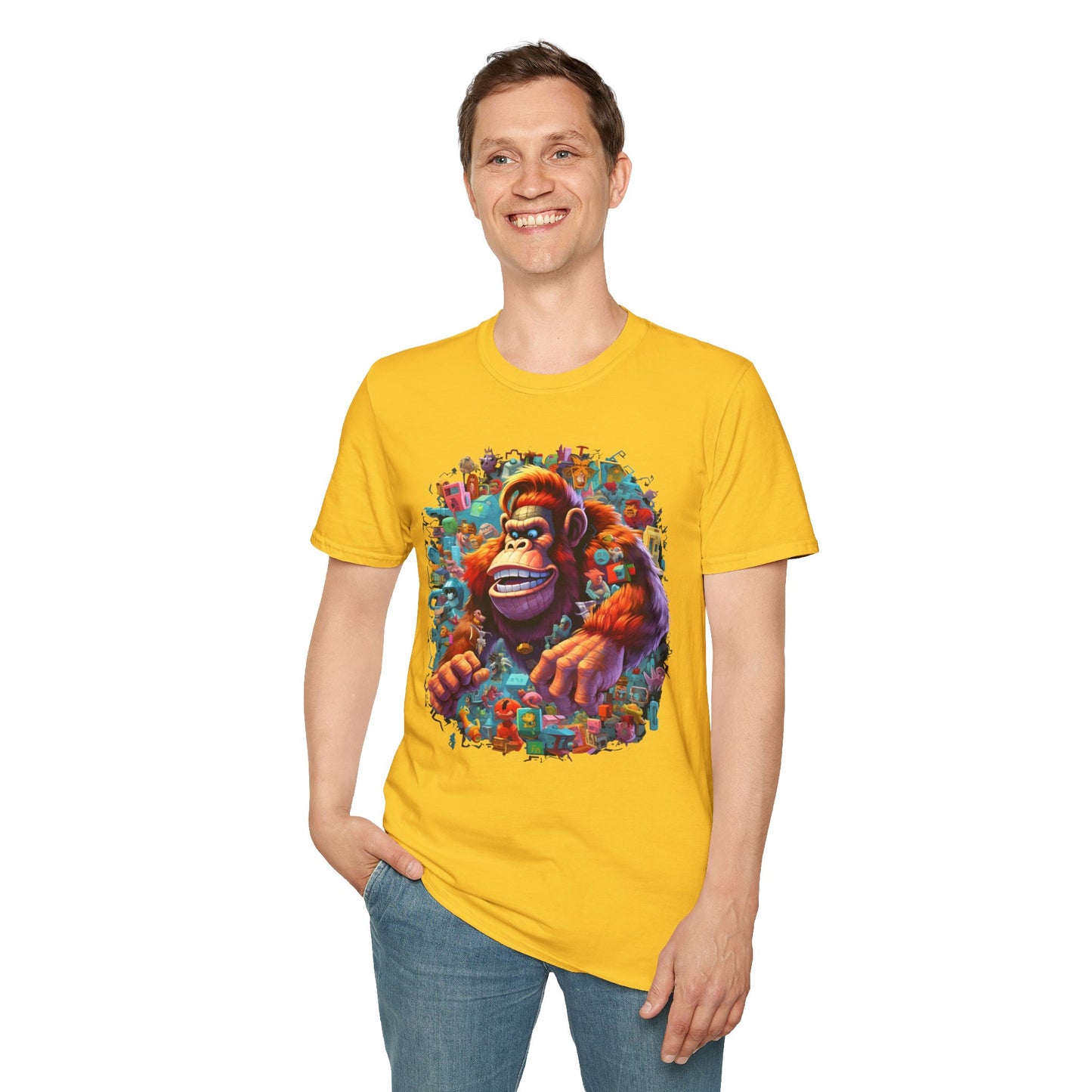Animals Tees, Funny Animals Shirt, T Shirts with Funny Animals, T-Shirt with Gorilla, Monkey Tees