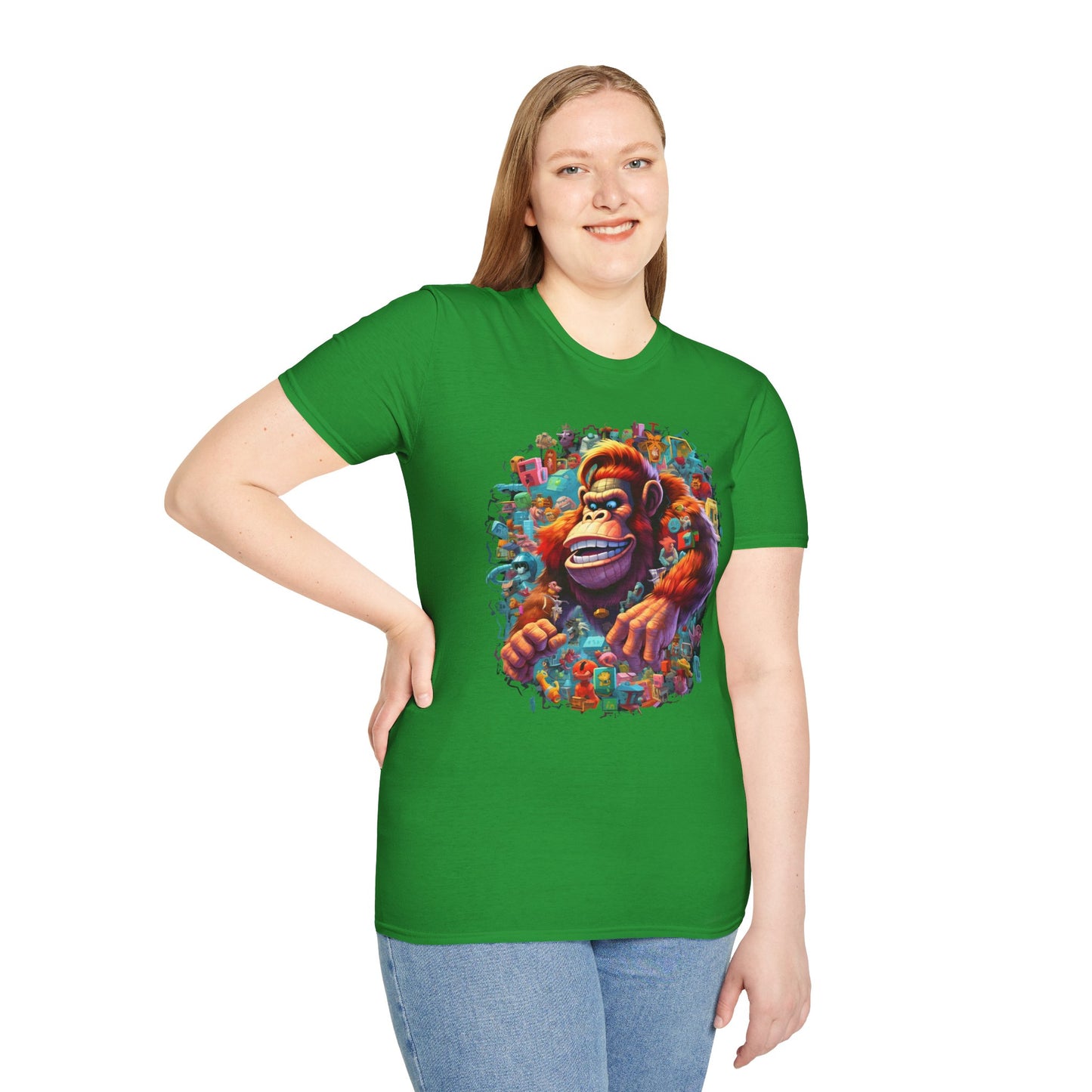 Animals Tees, Funny Animals Shirt, T Shirts with Funny Animals, T-Shirt with Gorilla, Monkey Tees