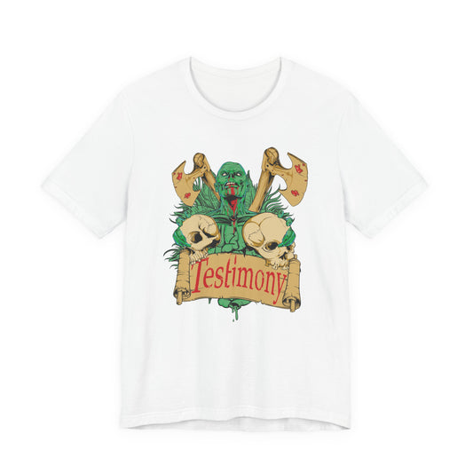 Cthulhu Skull Axes Testimony Tee Lovecraft Horror Mythos Shirt Art-42