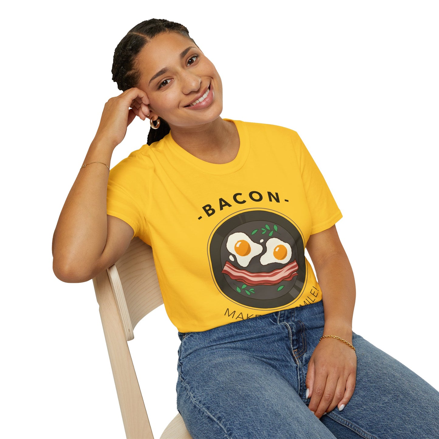 Food Tees, Funny Food T Shirts, Funny T Shirts, Bacon and Egg T Shirt, Egg and Bacon Shirt