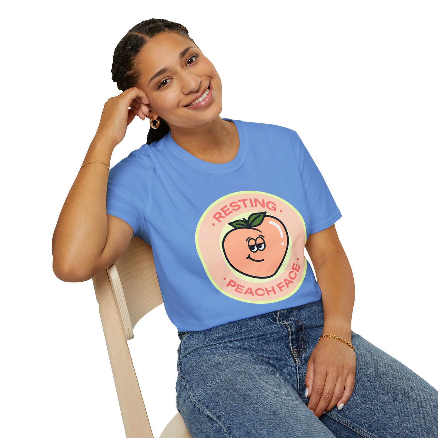 Food Tees, Funny Food T Shirts, Funny T Shirts, Shirt with Fruits, Shirt with Peach