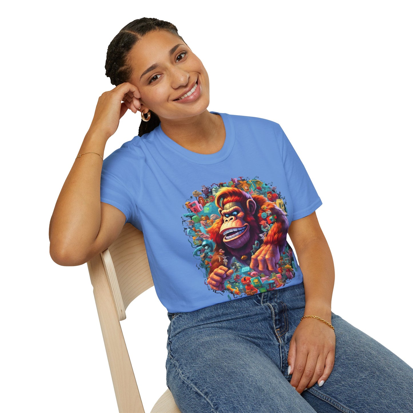 Animals Tees, Funny Animals Shirt, T Shirts with Funny Animals, T-Shirt with Gorilla, Monkey Tees