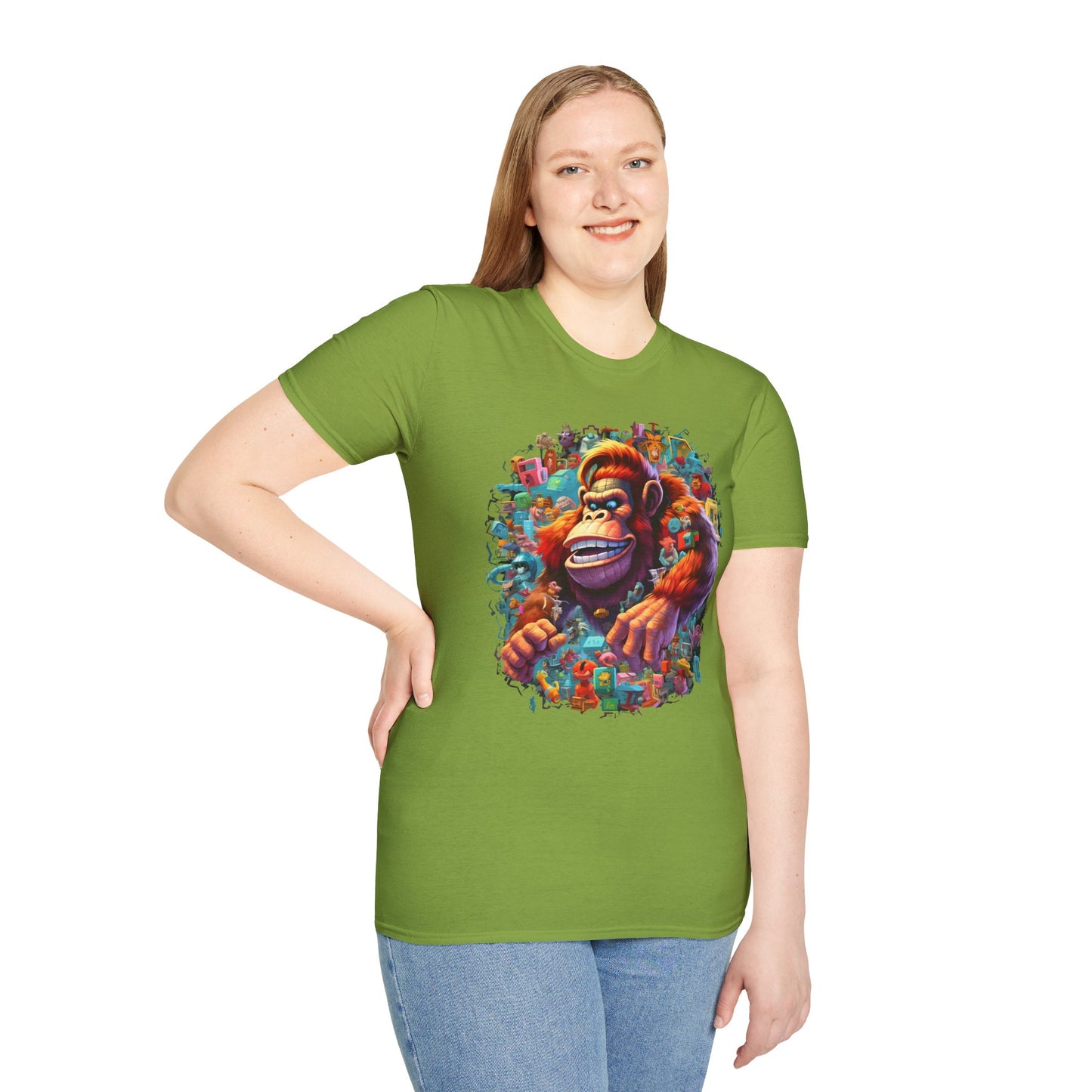 Animals Tees, Funny Animals Shirt, T Shirts with Funny Animals, T-Shirt with Gorilla, Monkey Tees