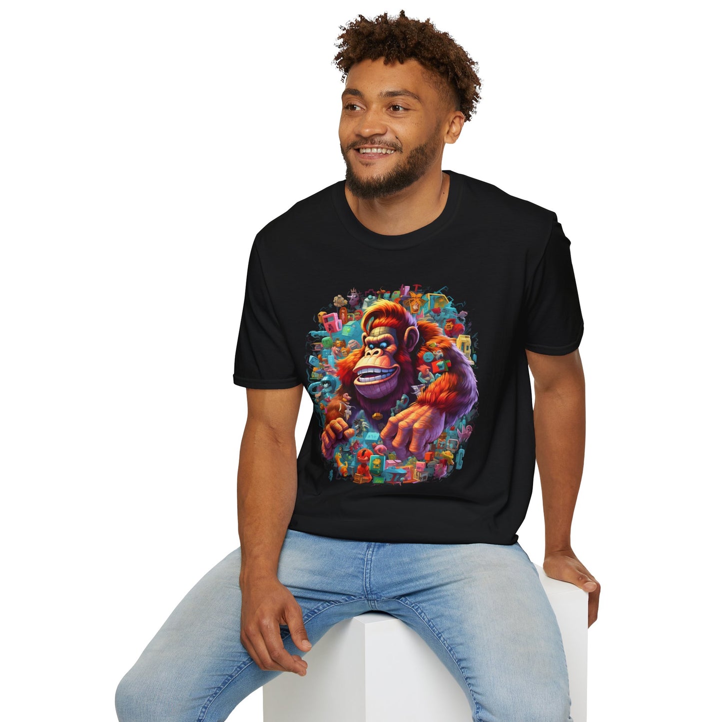Animals Tees, Funny Animals Shirt, T Shirts with Funny Animals, T-Shirt with Gorilla, Monkey Tees