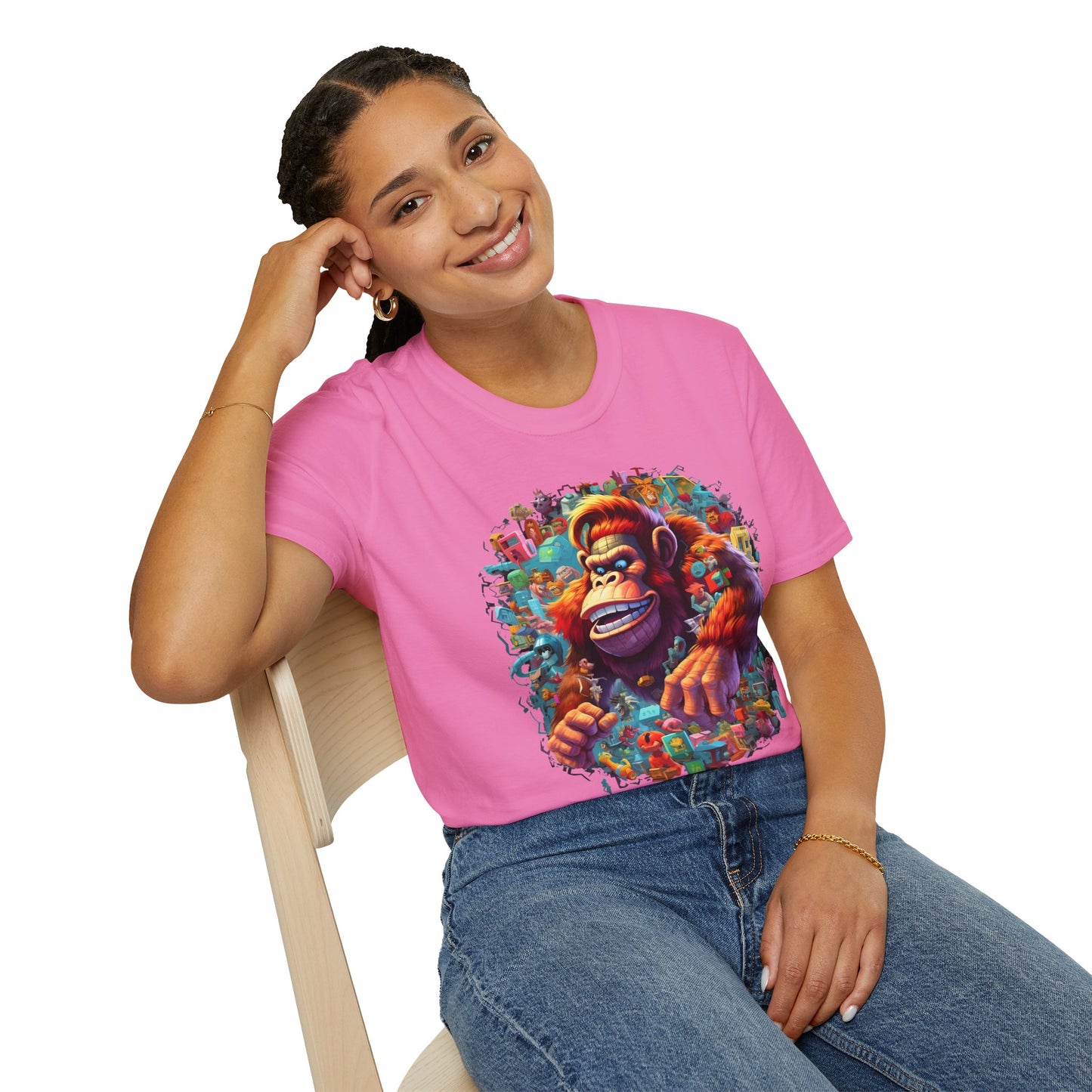 Animals Tees, Funny Animals Shirt, T Shirts with Funny Animals, T-Shirt with Gorilla, Monkey Tees