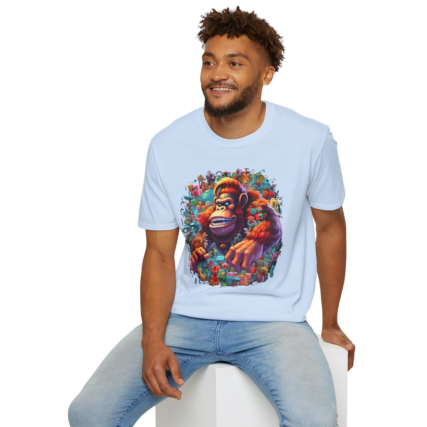 Animals Tees, Funny Animals Shirt, T Shirts with Funny Animals, T-Shirt with Gorilla, Monkey Tees