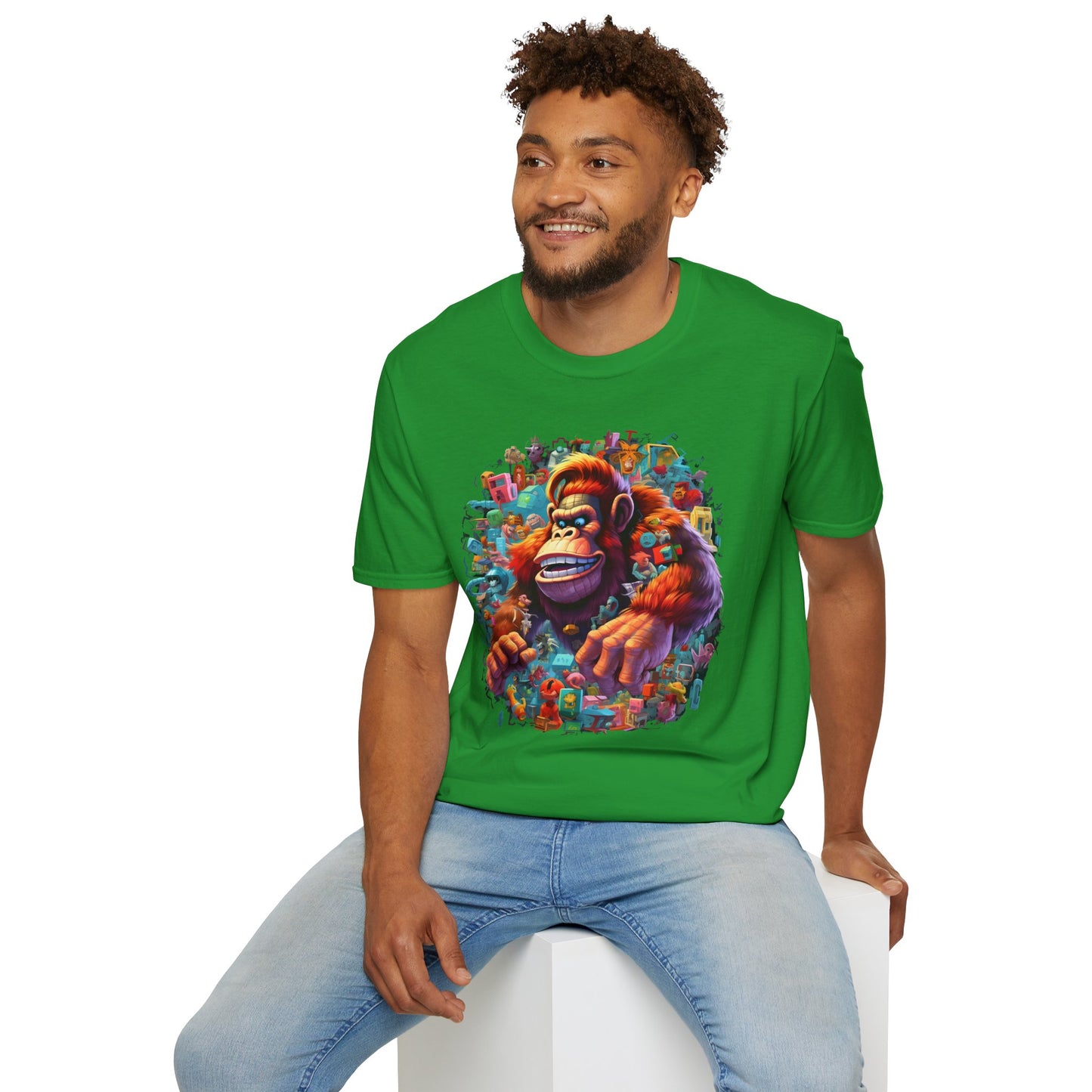 Animals Tees, Funny Animals Shirt, T Shirts with Funny Animals, T-Shirt with Gorilla, Monkey Tees
