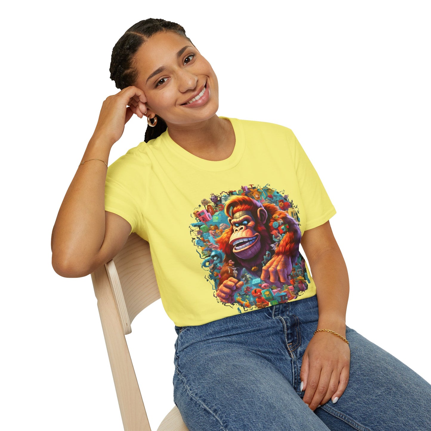 Animals Tees, Funny Animals Shirt, T Shirts with Funny Animals, T-Shirt with Gorilla, Monkey Tees