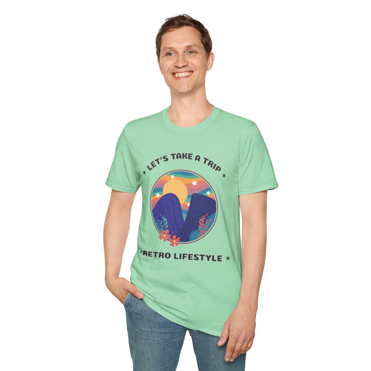 Retro T Shirt, Retro Design Shirt, Retro Art Tee Shirt, T-shirt with Retro Style