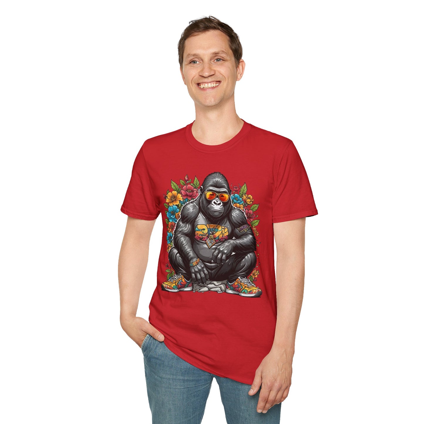 Animals Tees, Funny Animals Shirt, T Shirts with Funny Animals, T-Shirt with Gorilla, Monkey Tees