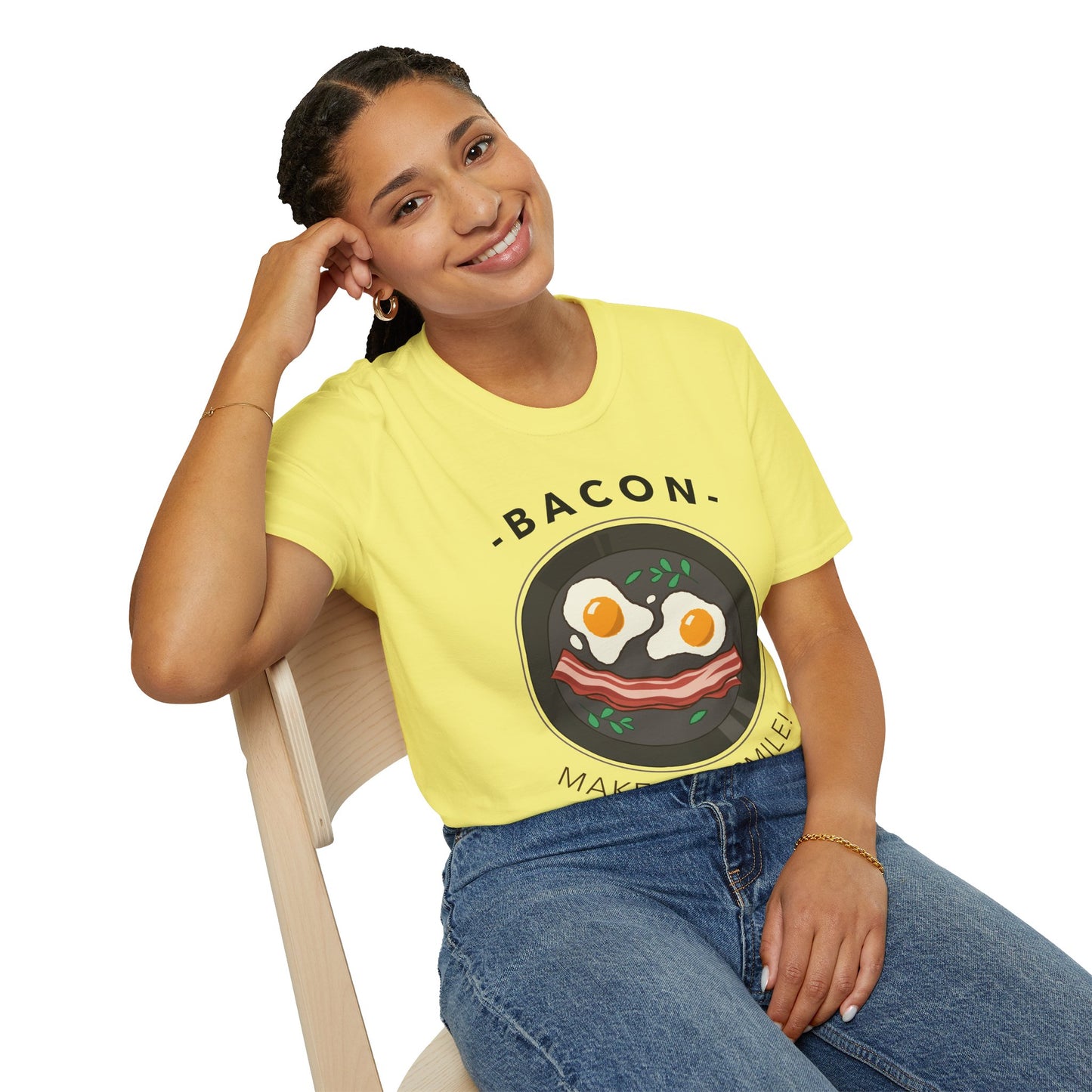 Food Tees, Funny Food T Shirts, Funny T Shirts, Bacon and Egg T Shirt, Egg and Bacon Shirt