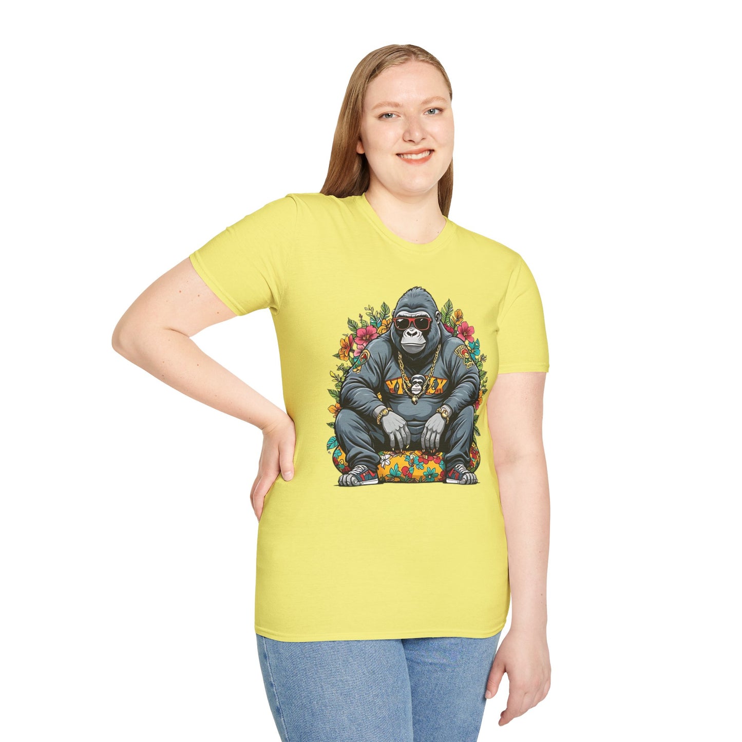 Animals Tees, Funny Animals Shirt, T Shirts with Funny Animals, T-Shirt with Gorilla, Monkey Tees