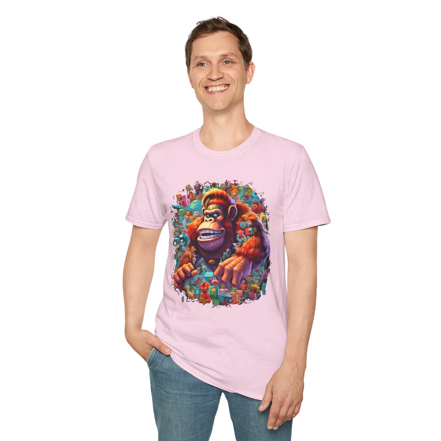 Animals Tees, Funny Animals Shirt, T Shirts with Funny Animals, T-Shirt with Gorilla, Monkey Tees