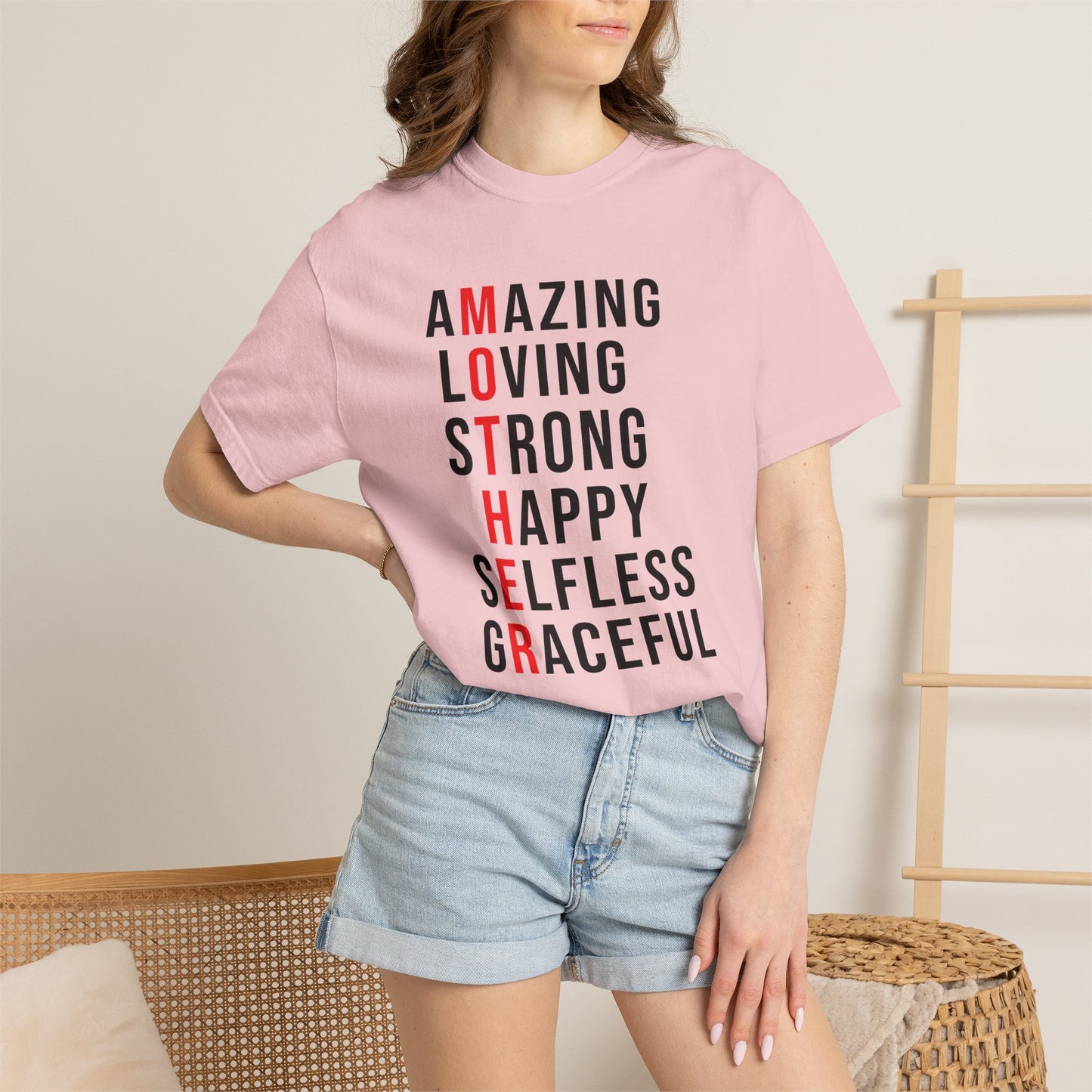 Mom T-shirt Mother's Day Mama Tee Unisex Comfort Colors Garment-Dyed Cotton h14