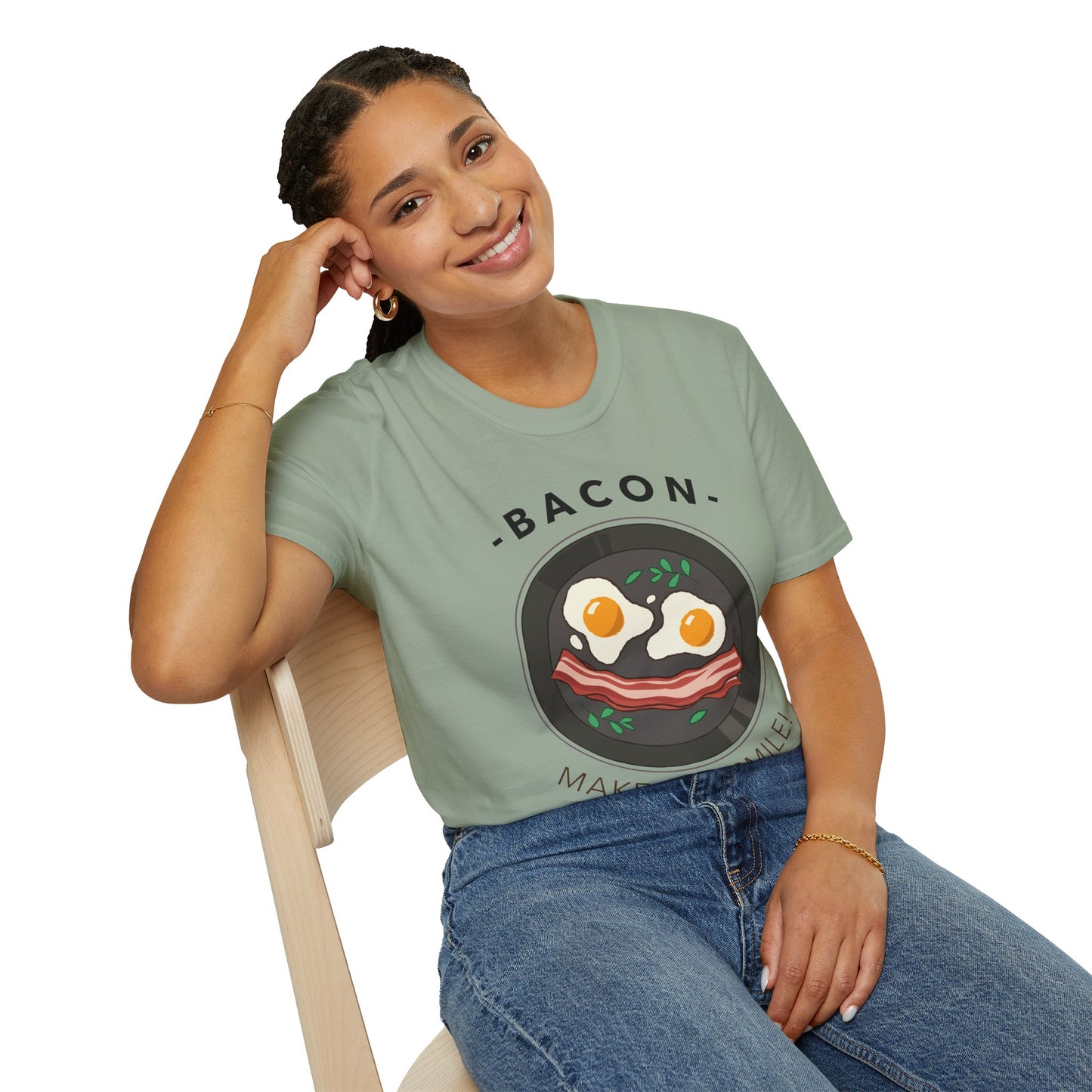 Food Tees, Funny Food T Shirts, Funny T Shirts, Bacon and Egg T Shirt, Egg and Bacon Shirt