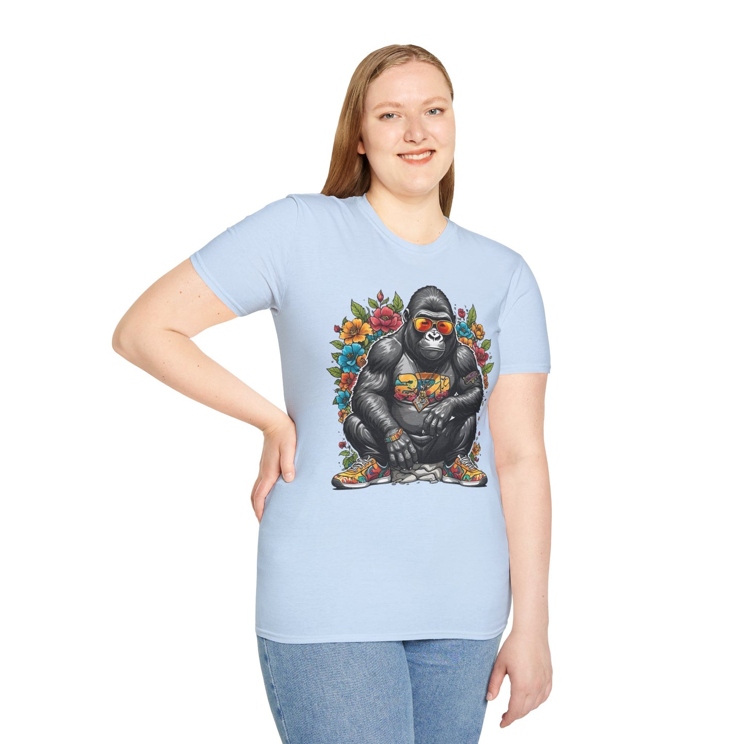 Animals Tees, Funny Animals Shirt, T Shirts with Funny Animals, T-Shirt with Gorilla, Monkey Tees