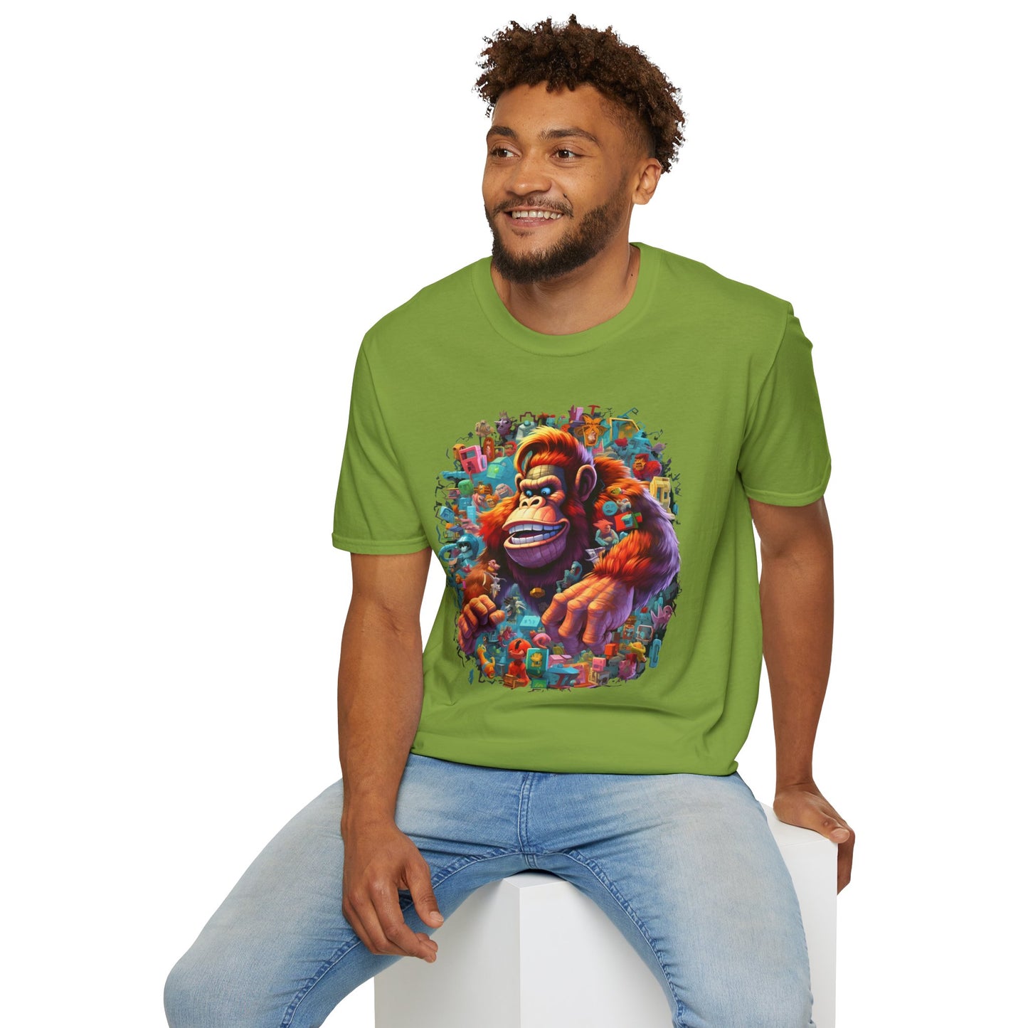 Animals Tees, Funny Animals Shirt, T Shirts with Funny Animals, T-Shirt with Gorilla, Monkey Tees