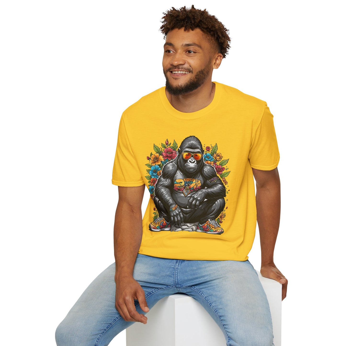 Animals Tees, Funny Animals Shirt, T Shirts with Funny Animals, T-Shirt with Gorilla, Monkey Tees