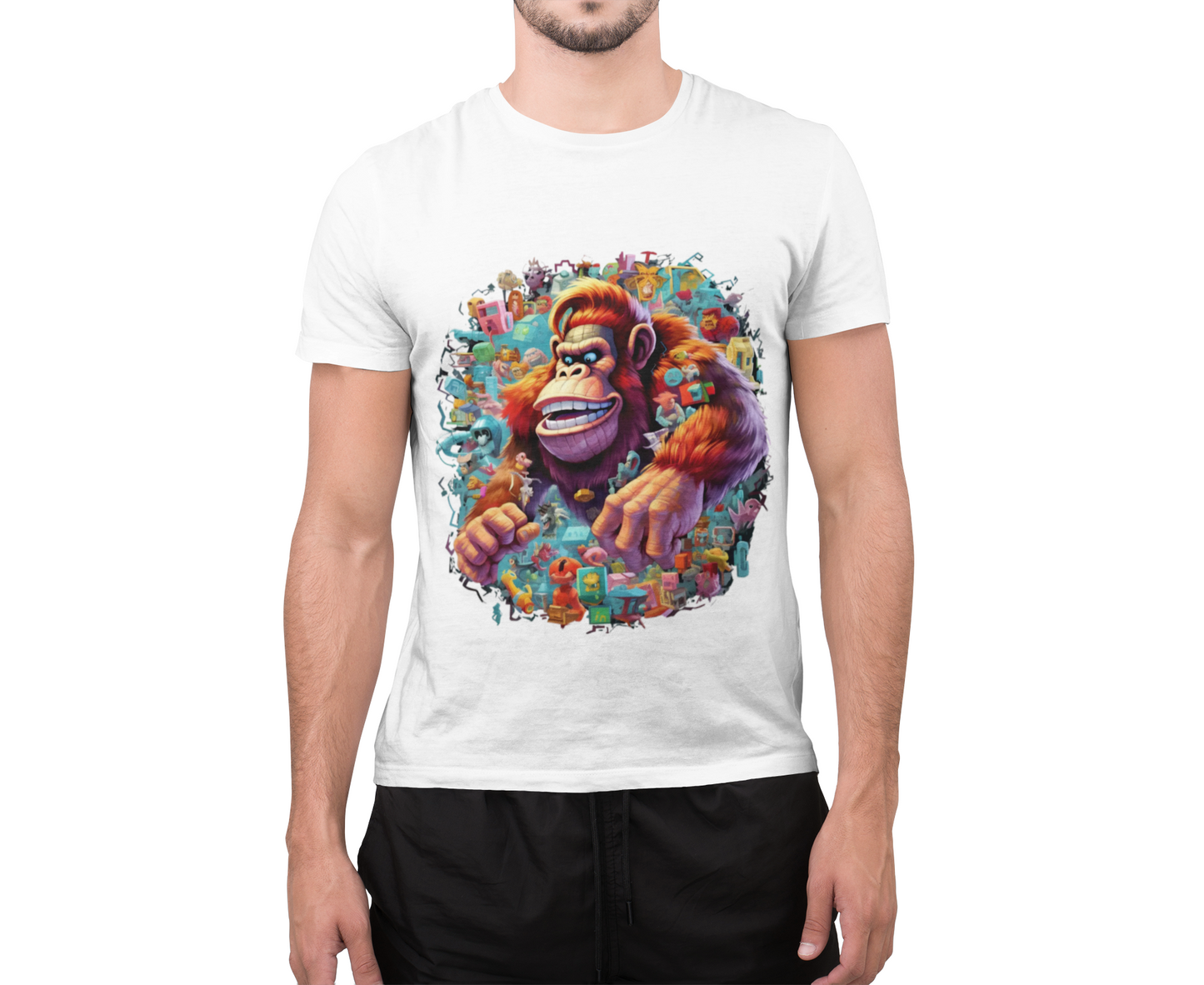 Animals Tees, Funny Animals Shirt, T Shirts with Funny Animals, T-Shirt with Gorilla, Monkey Tees