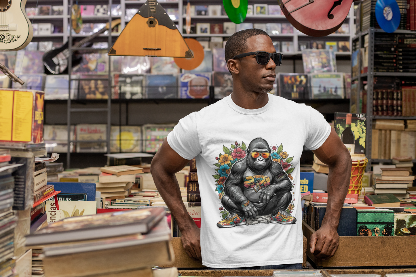 Animals Tees, Funny Animals Shirt, T Shirts with Funny Animals, T-Shirt with Gorilla, Monkey Tees