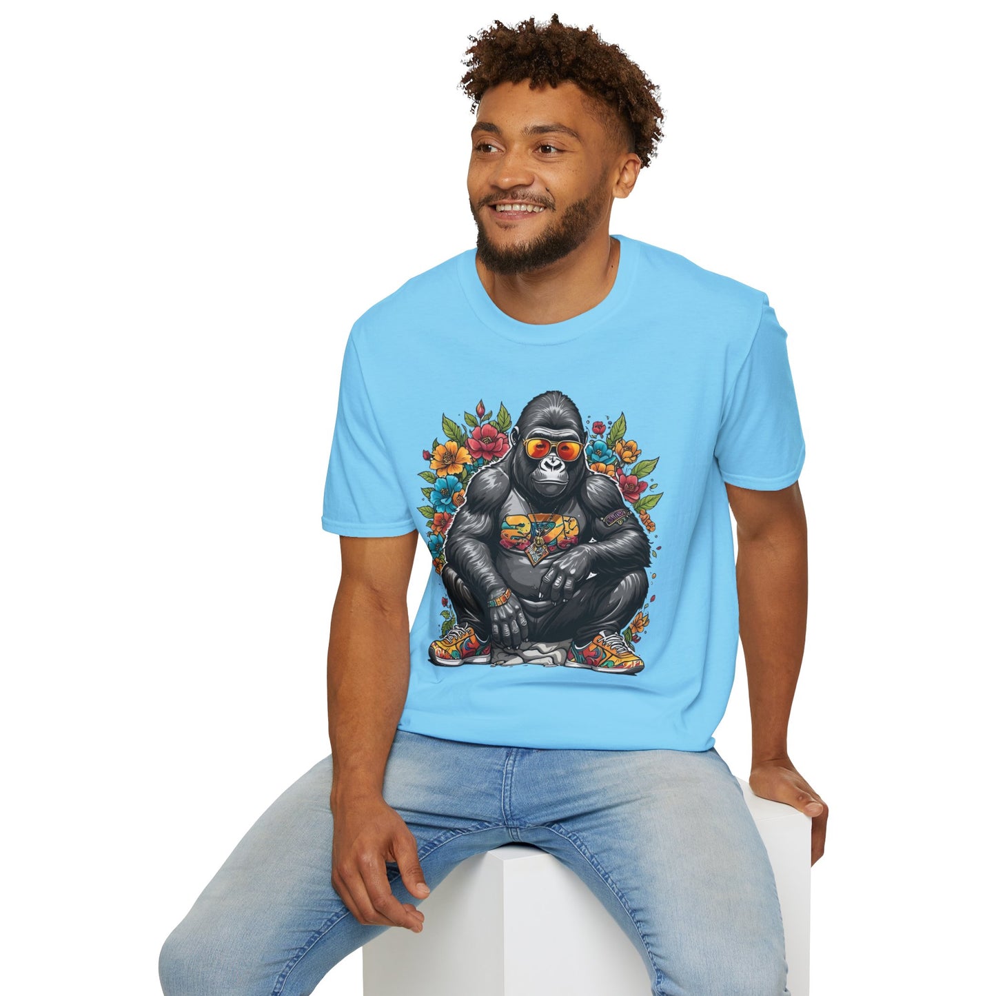 Animals Tees, Funny Animals Shirt, T Shirts with Funny Animals, T-Shirt with Gorilla, Monkey Tees