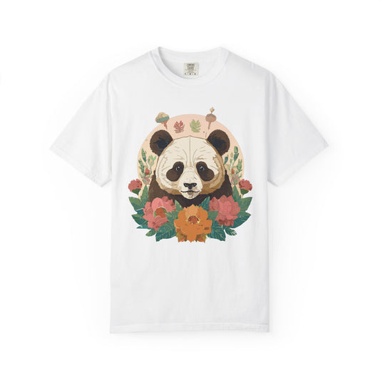Panda Portrait Graphic T-Shirt Unisex Cotton Floral Animal Art Tee p2