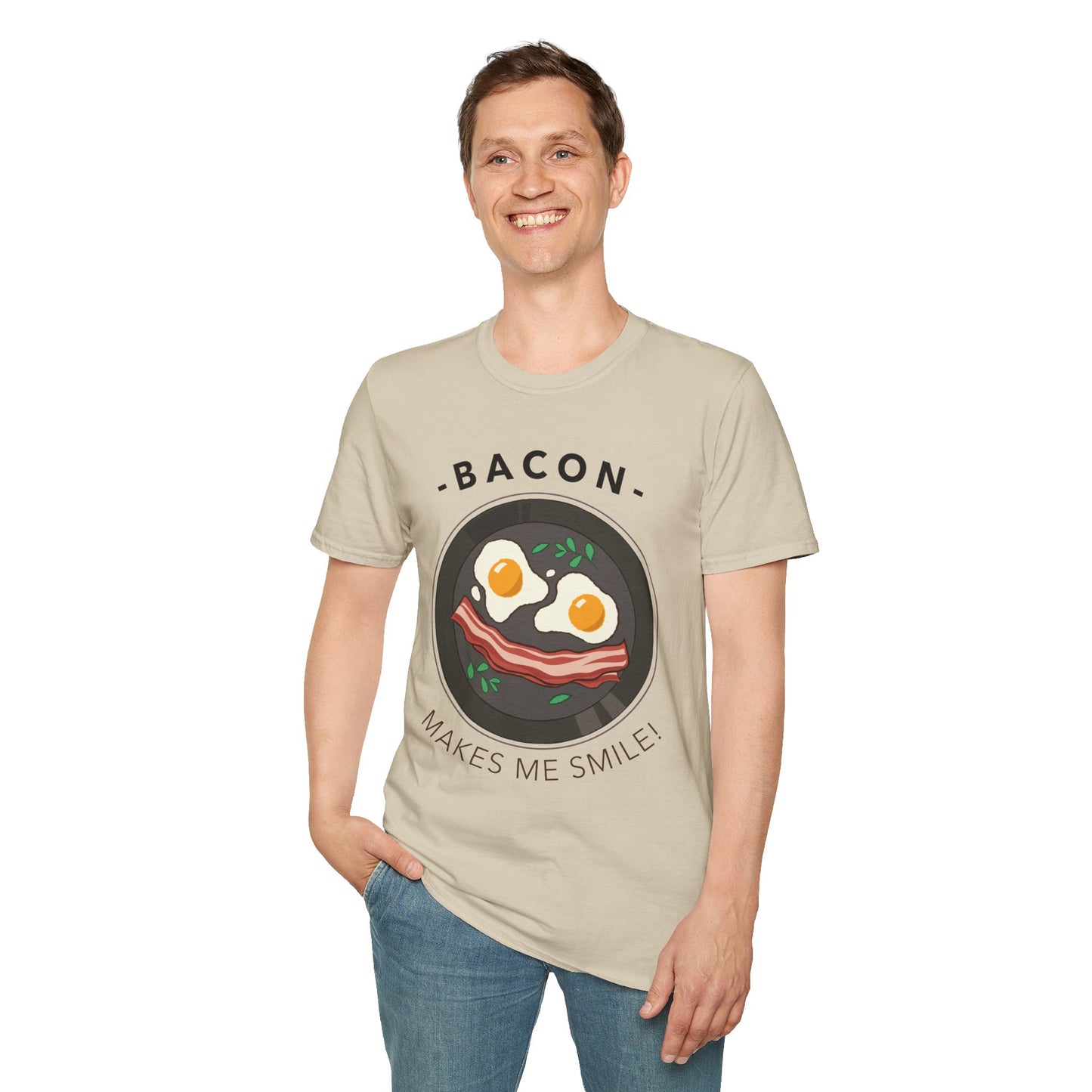 Food Tees, Funny Food T Shirts, Funny T Shirts, Bacon and Egg T Shirt, Egg and Bacon Shirt